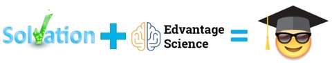 Solvation  plus Edvantage  equals student success emoticon